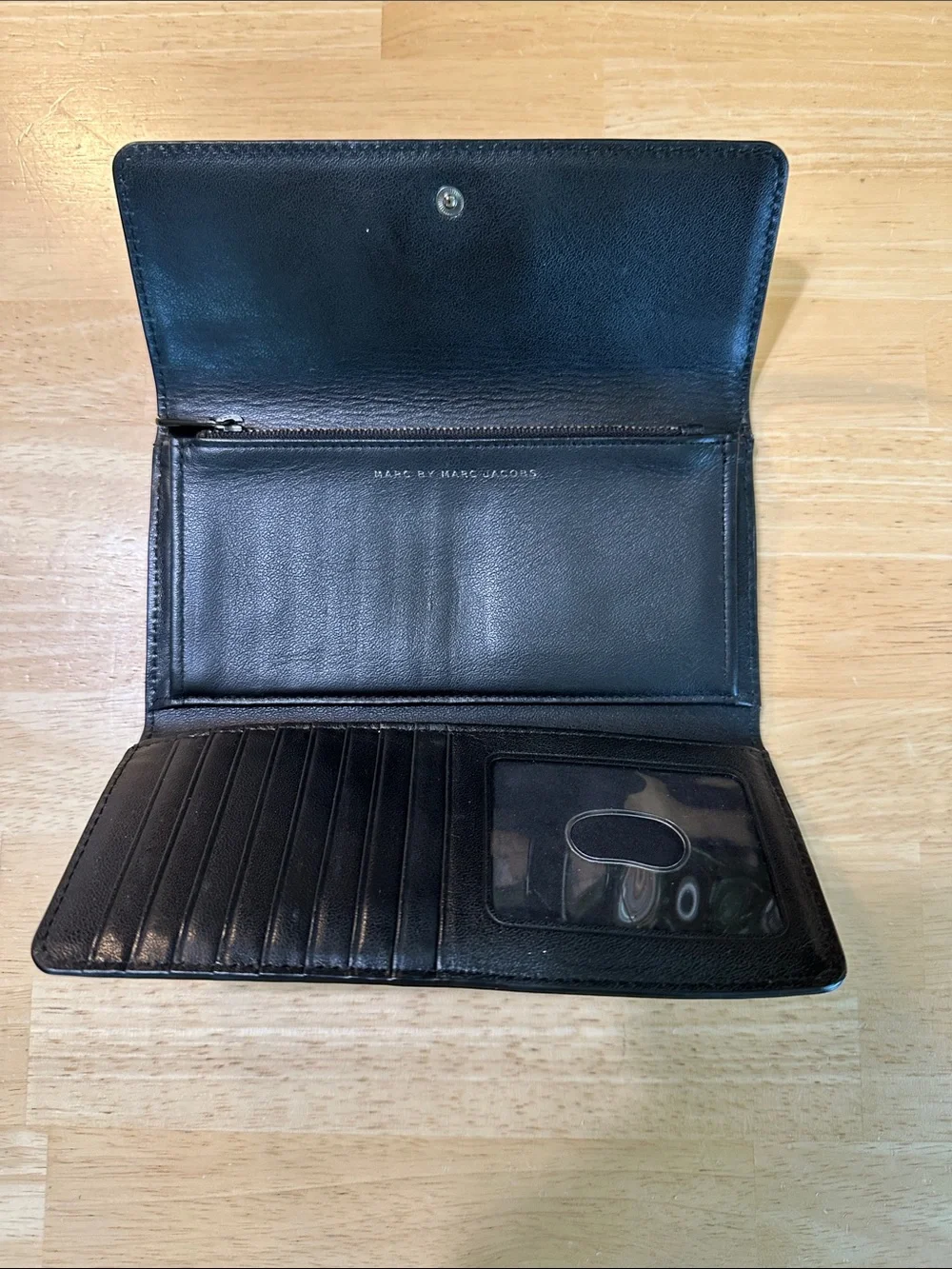 Marc by Marc Jacobs Black Leather Foldover Wallet